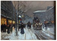  Boulevard de La Madeleine. le soir la Neige 